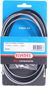 Elvedes Universele remkabelkit 1700mm / 2250mm verzinkt - zwart (op kaart)