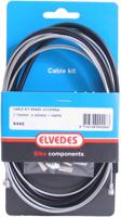 Elvedes Universele remkabelkit 1700mm / 2250mm verzinkt - zwart (op kaart)