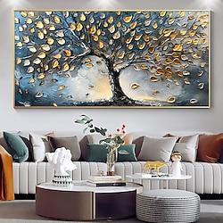 mintura handgemaakte 3d boom textuur olieverfschilderijen op canvas muur kunst decoratie moderne abstracte landschap foto voor home decor gerold frameloze ongespannen schilderij Lightinthebox