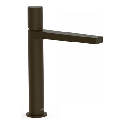 Wastafelkraan Tres Project | Opbouw | Mengkraan | Hoog model | 1-knop | Rond | Zwart brons