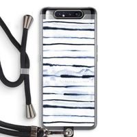 Ink Stripes: Samsung Galaxy A80 Transparant Hoesje met koord