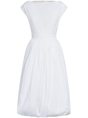 Marni robe mi-longue à encolure bateau - Blanc