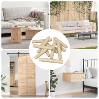Houten Dowels 12 pcs Bruin 8 x 50 mm Massief hout
