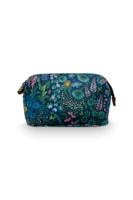 Pip Studio Pip Studio Cooper Cosmetic Purse Medium Querida Velvet Dark Blue 22.5x9.5x15cm Pip Studio Pip Studio Cooper Cosmetic Purse Medium Querida Velvet Dark Blue 22.5x9.5x15cm