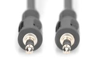 Digitus AK-510100-015-S Jackplug Audio Aansluitkabel [1x Jackplug male 3,5 mm - 1x Jackplug male 3,5 mm] 1.50 m Zwart Rond, Onafgeschermd - thumbnail