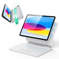 iPad 11" (A16, 2025) Rebound Magnetic Keyboard Case Protection Bundle-US Layout-White