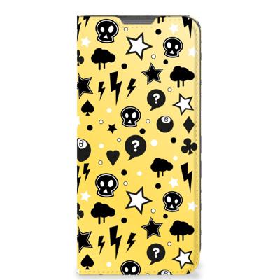 Mobiel BookCase OPPO A77 5G | A57 5G Punk Geel Mobiel BookCase OPPO A77 5G | A57 5G Punk Geel