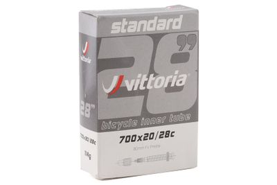 Vittoria Standard 700x20/28C Presta Binnenband 80mm Zwart Vittoria Standard 700x20/28C Presta Binnenband 80mm Zwart