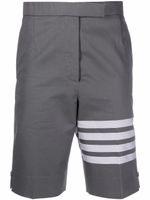 Thom Browne short à détail 4 bandes signature - Gris