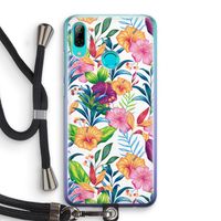 Tropisch 2: Huawei P Smart (2019) Transparant Hoesje met koord