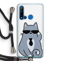 Cool cat: Huawei P20 Lite (2019) Transparant Hoesje met koord