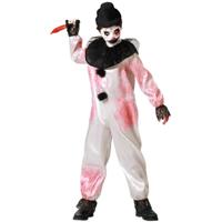 Horror Clown verkleed kostuum Pierrot - zwart/wit - voor kinderen - mime speler