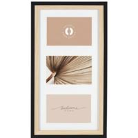 Collage fotolijst NEO - voor 3x foto van 10 x 15 cm - hout - naturel/zwart - 24 x 44 cm
