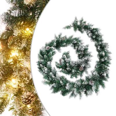VidaXL Kerstslinger met led-lampjes 5,2 m pvc groen