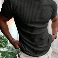 Bon&Bon Homme Casual Heren T-shirt - Zwart - Ronde Hals - Korte Mouwen Grijs / M