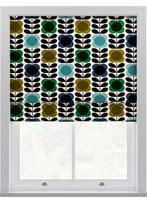 Orla Kiely - Vouwgordijnen - Vlek Bloemstengel Blauw & Groen