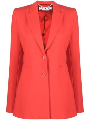 Off-White blazer à revers cranté - Rouge