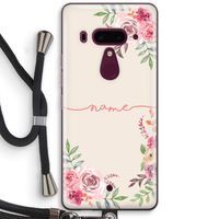 Rozen: HTC U12+ Transparant Hoesje met koord