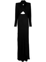 Saint Laurent robe longue à capuche - Noir