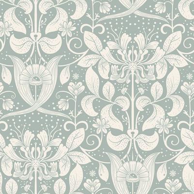 Dutch Wallcoverings Hjärterum - Berit - Lichtblauw