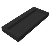 Best Design Nero wastafel 100x42x10cm zonder kraangat zwart mat 4011420 - thumbnail