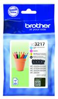 Brother LC3217VAL inktcartridge 4 stuk(s) Origineel Zwart, Cyaan, Magenta, Geel