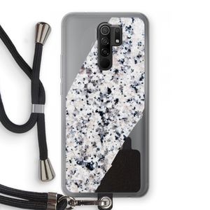 Gespikkelde marmer: Xiaomi Redmi 9 Transparant Hoesje met koord