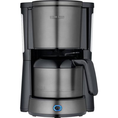Severin 9343 Koffiezetapparaat Staal, Zwart Capaciteit koppen: 8 Timerfunctie, Met filterkoffie-functie