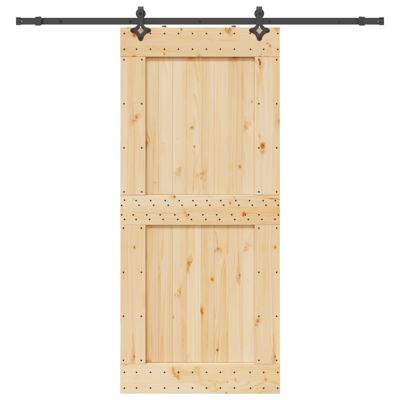 Schuifdeur met beslag 100x210 cm massief grenenhout