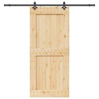 Schuifdeur met beslag 100x210 cm massief grenenhout