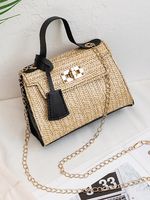 Toevlucht Stijl Metaal Keten gevlochten Schouder Tas Crossbody Tas - thumbnail