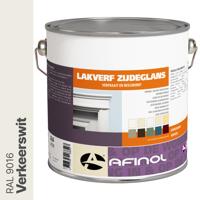 Afinol Zijdeglans Lakverf Verkeerswit (RAL 9016) 2,5 liter
