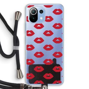 Lips: Xiaomi Mi 11 Lite Transparant Hoesje met koord