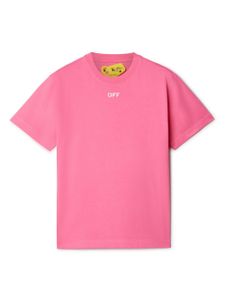 Off-White Kids t-shirt en coton Off Stamp - Rose