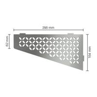 Schluter Shelf-E-S3 planchet - 29.5x15.4x0.5cm - inbouw - Perforatie: Floral - RVS geborsteld ses3d5eb