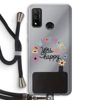 Happy days: Huawei P Smart (2020) Transparant Hoesje met koord