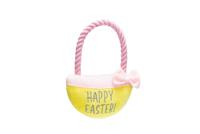 Beeztees Beeztees Paasmandje Pluche Geel/Roze 22x17x5cm