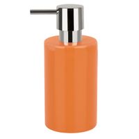 Spirella zeeppompje/dispenser Sienna - glans oranje - porselein - 16 x 7 cm - 300 ml   -