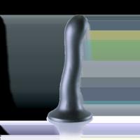 Ouch! by Shots Ultra Soft Silicone Curvy G-Spot Dildo - 7'' / 17 cm - Gunmetal - thumbnail