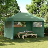 VidaXL Partytent inklapbaar pop-up met 3 zijwanden groen VidaXL Partytent inklapbaar pop-up met 3 zijwanden groen