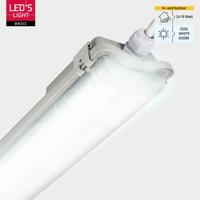 LED&apos;s Light LED TL dubbel armatuur met 2 lampen 120 cm - Koud wit licht 6500 K - Waterdicht - Complete set