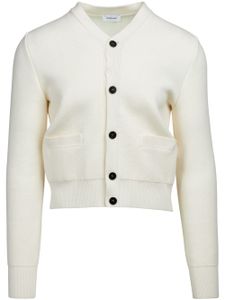 Ferragamo cardigan à coutures contrastantes - Blanc