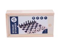 Schaakstukken essenhout in houten kist koning 88 mm Schaakstukken essenhout in houten kist koning 88 mm