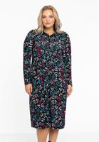 Yoek Blouse midi | Zwart | Maat 50/52