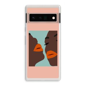 Orange lips: Google Pixel 6 Pro Transparant Hoesje