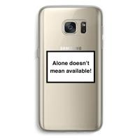 Alone: Samsung Galaxy S7 Transparant Hoesje