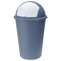Vuilnisbak/afvalbak/prullenbak blauw met deksel 50 liter - thumbnail