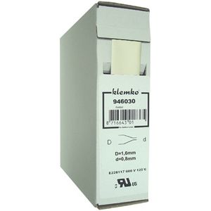 Krimpkous Polyolefin 2:1 In Trekbox Wit 1,6 > 0,8mm