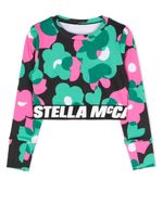 Stella McCartney Kids sweat à fleurs imprimées - Vert - thumbnail