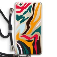 Colored Zebra: Huawei Ascend P8 Lite (2017) Transparant Hoesje met koord